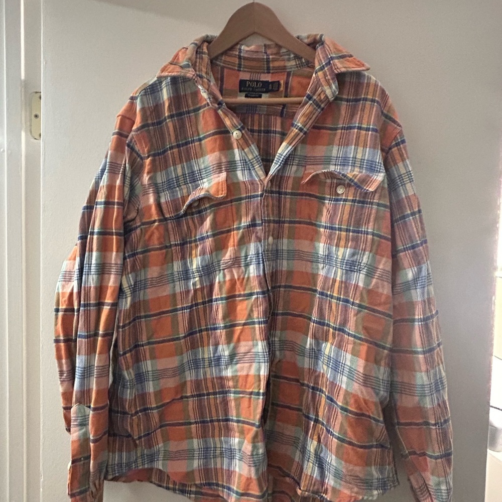 Polo Ralph Lauren Orange Plaid Shirt